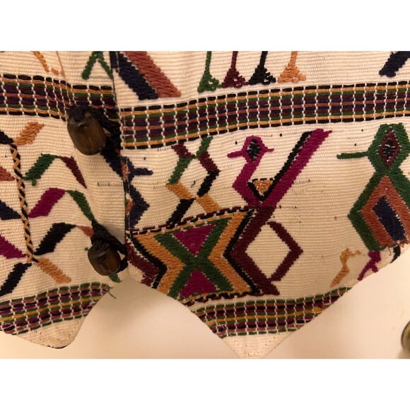 Vintage Tapestry Lodge Aztec Vest/Cotton Medium - Picture 5 of 9